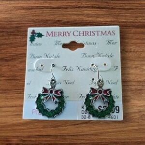 Christmas Wreath Earrings